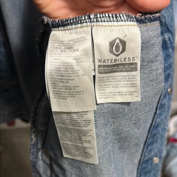 Levi's Blue Denim Jacket with Belt - Picture 5 of 5